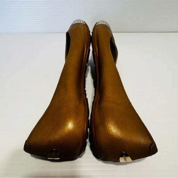 Jimmy Choo Nude Leather Crystal Toe Ballet Flats Size 40 - Picture 11 of 14
